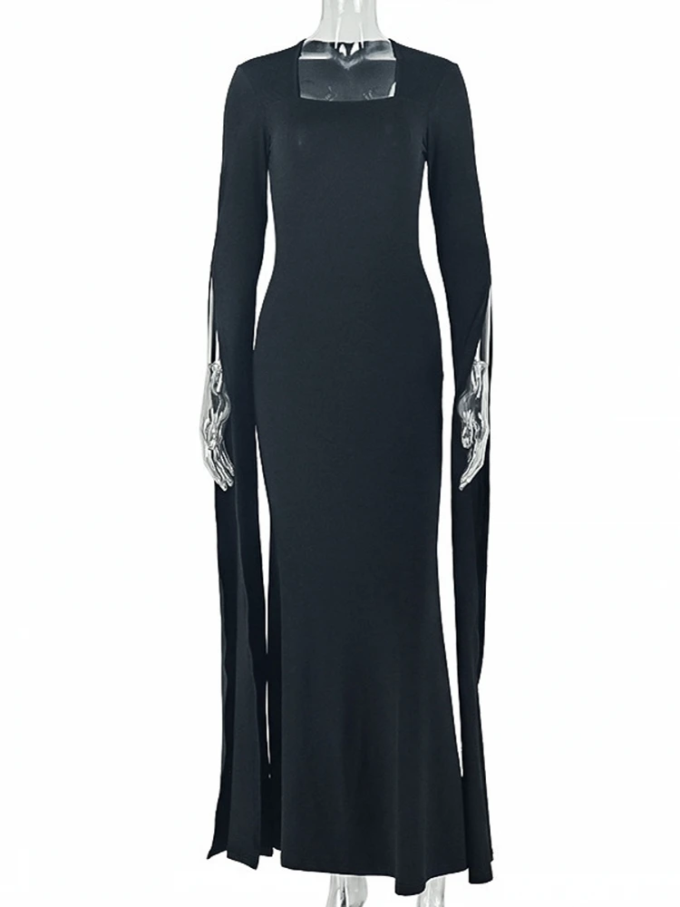 

Long Sleeve Sheath Bodycon Sexy Club Dress Women Strapless Maxi Dresses 2026 Summer Autumn Skinny Party Long Vestidos