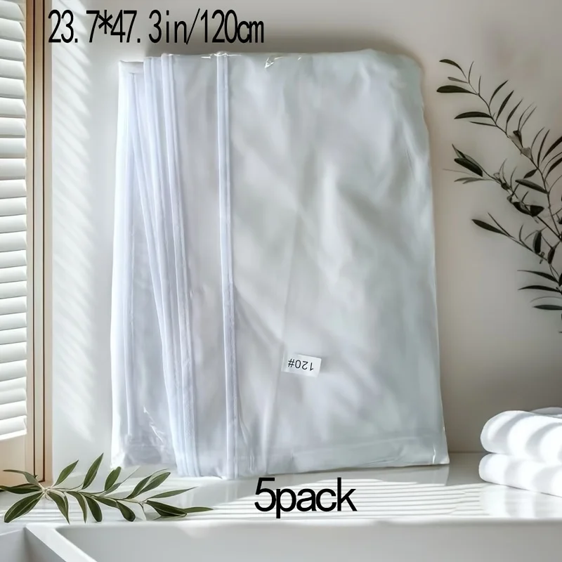 

Transparent Clothes Covers - PEVA Dustproof Garment Bags for Wardrobe, Foldable Suit & Coat Protectors with Low-Temperature Resi
