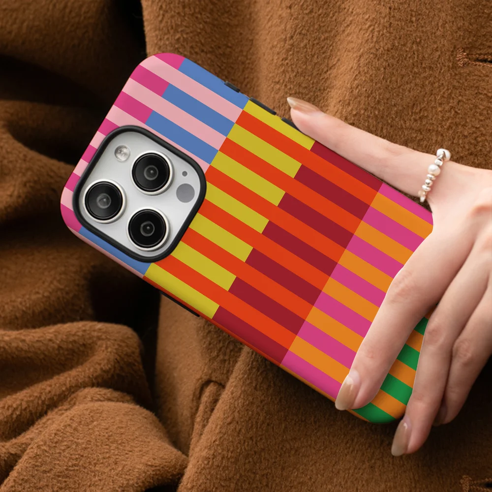 الملونة المشارب قوية جراب هاتف حالة الهاتف فيلم قذيفة آيفون 16 15 14 13 12 11 برو ماكس زائد