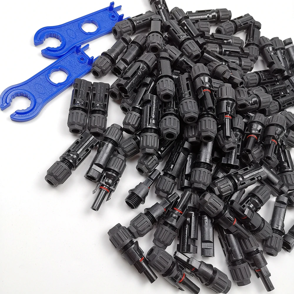 5 Pairs/Lot Solar Connectors with 2pcs Spanner Waterproof Solar Panel Connector SOLAR PV Connector For Solar cable 2.5/ 4/6mm2