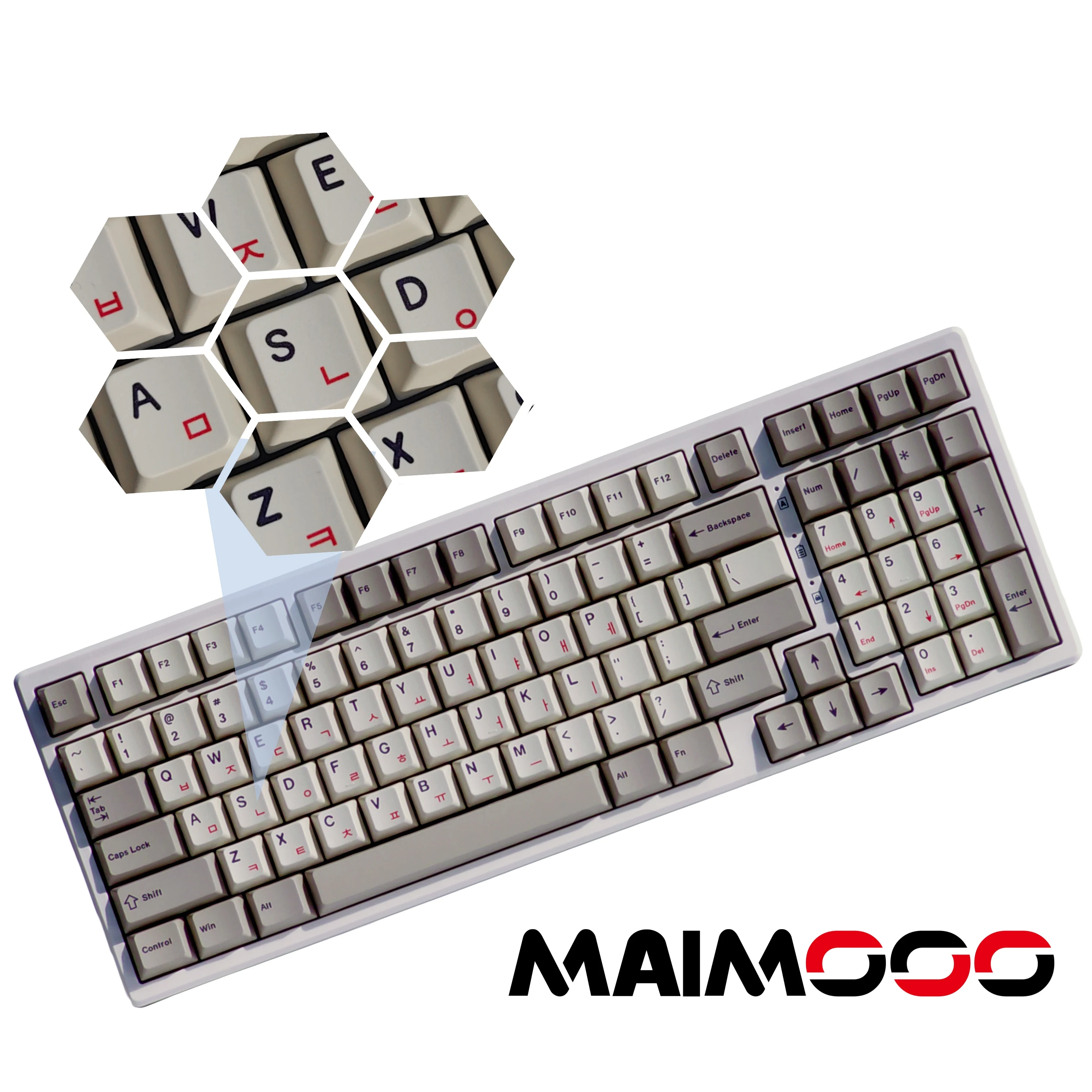 

Russian/Korean/English Retro Cyrillic Keycaps Cherry Profile PBT Dye Sublimation Keycap for MX Switch Mechanical Keyboard Caps