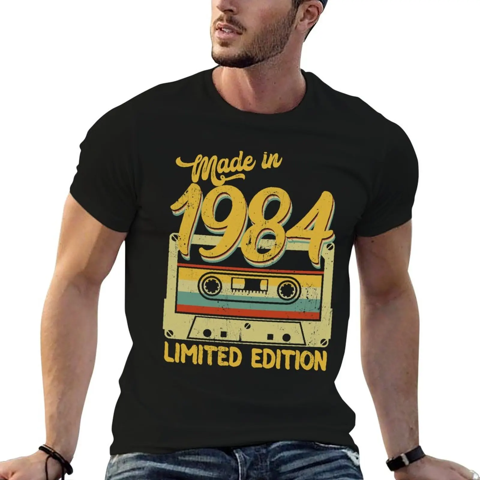 

Made in 1984 limited edition birthday gift T-Shirt man t shirt heavy cotton man t shirt graphic anime t shirts oversize T-Shirt