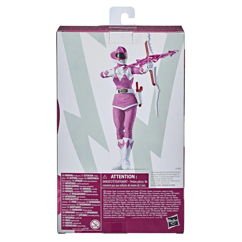 [In-Stock] Hasbro Power Rangers Lightning Collection Mighty Morphin Pink Ranger (Metallic) 6-Inch Rare Action Figure Model Toys