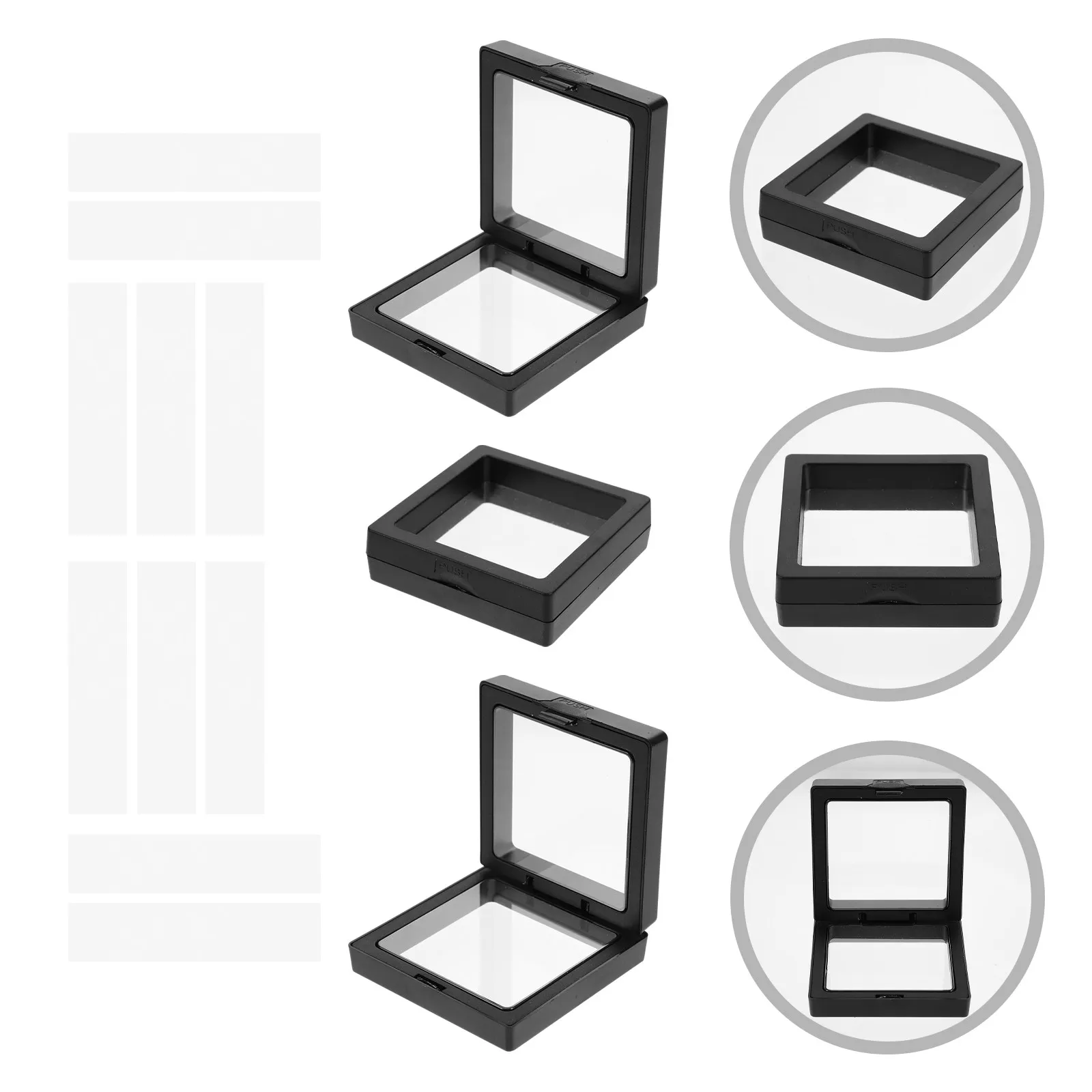 

3Pcs Fake Nail Storage Box Acrylic Display Strip Transparent Organizer Box Nail Art Tools Storage Holder Salon Supplies