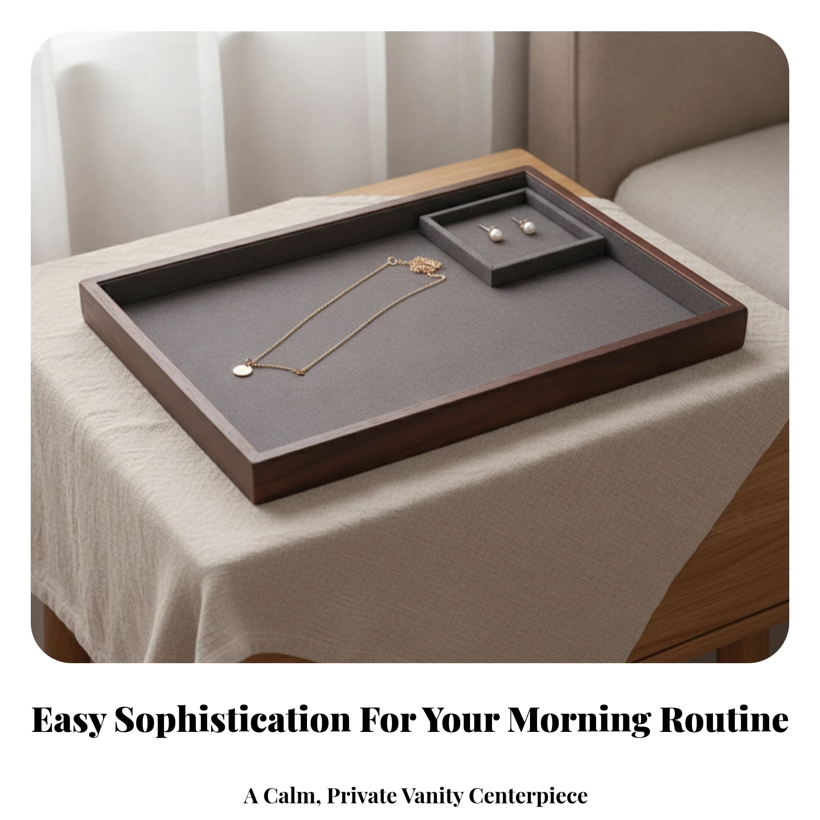 Jewelry Display Tray Rectangular Jewelry Organizer Tray Soft Sturdy for Showcase, Retail Counters