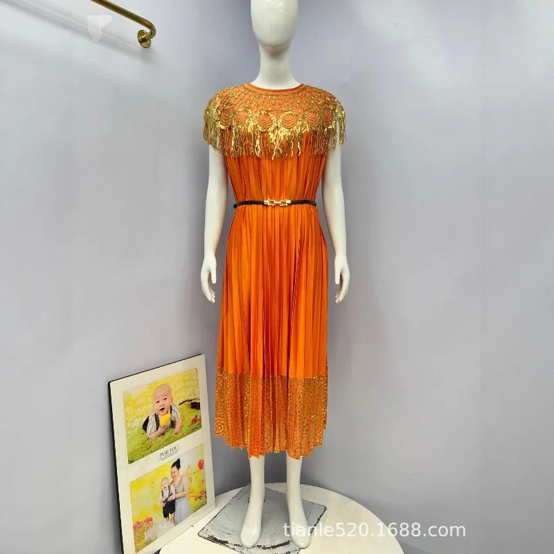 الأوروبي 2025 مياكي جديد وصول المرأة تنورة مستقيمة أنيقة هامش التعادل الخصر حجم كبير المرأة تمتد الفاخرة فساتين لحضور الحفلات الموسيقية #5