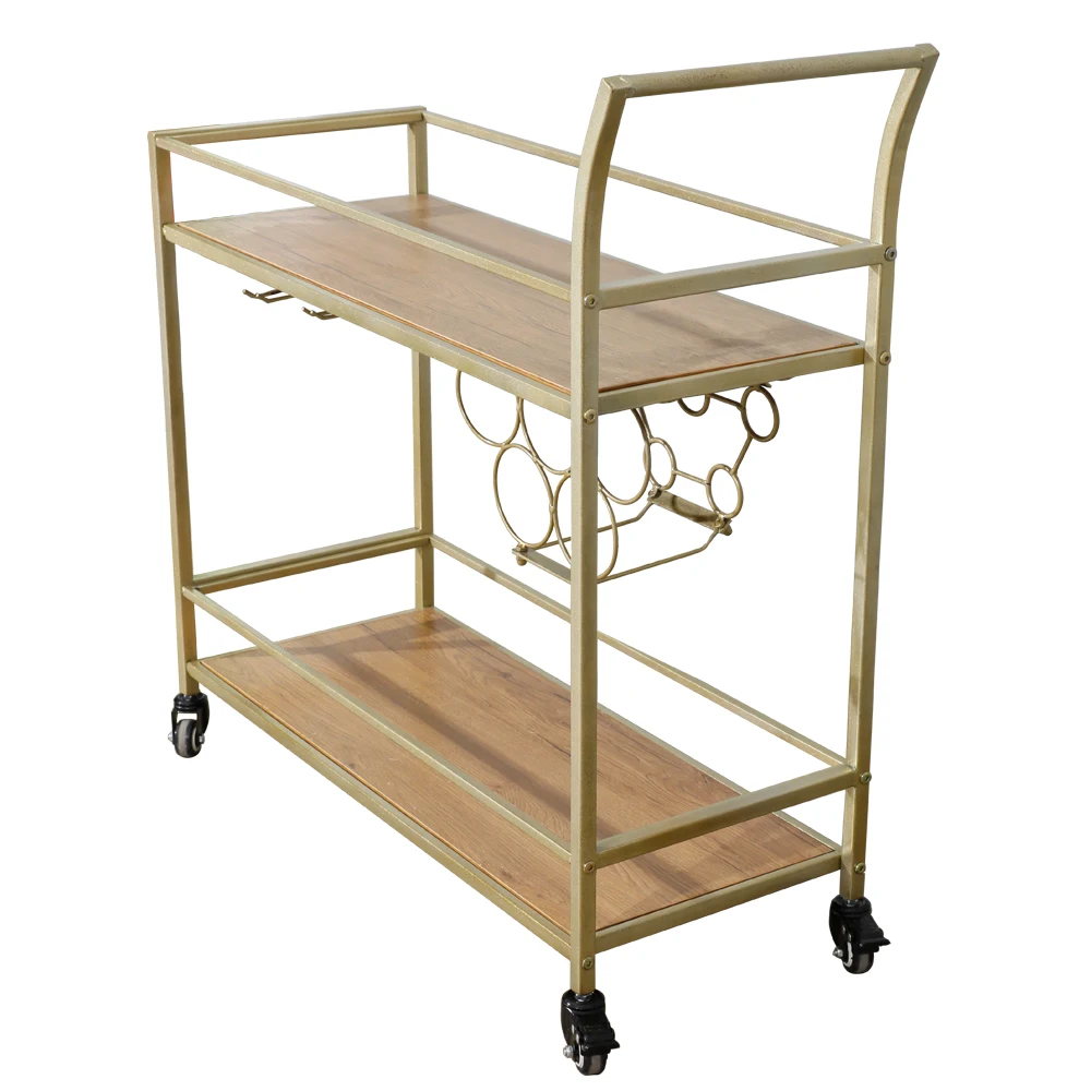 Bar Serving Cart Gold