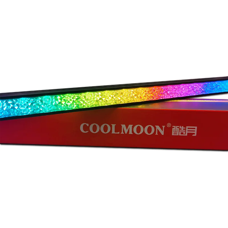 COOLMOON 30cm ze stopu aluminium RGB obudowa PC taśmy LED magnetyczne oświetlenie komputera Bar 5V/3PIN małe 4Pin ARGB płyta główna pasek światła