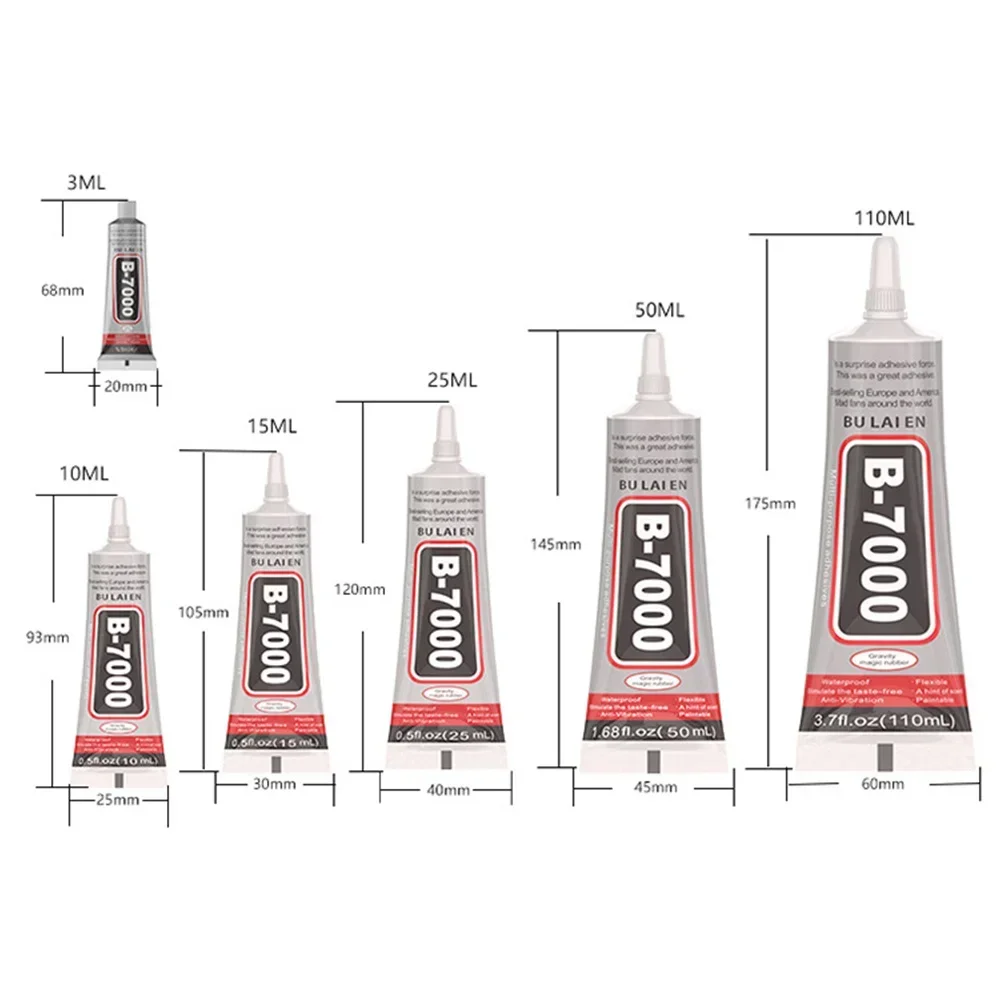 15ML 25ML 50ML 110ML B7000 Clear Contact Phone Repair Adhesive Universal Glass Plastic DIY Glue B-7000 With Precision Applicator