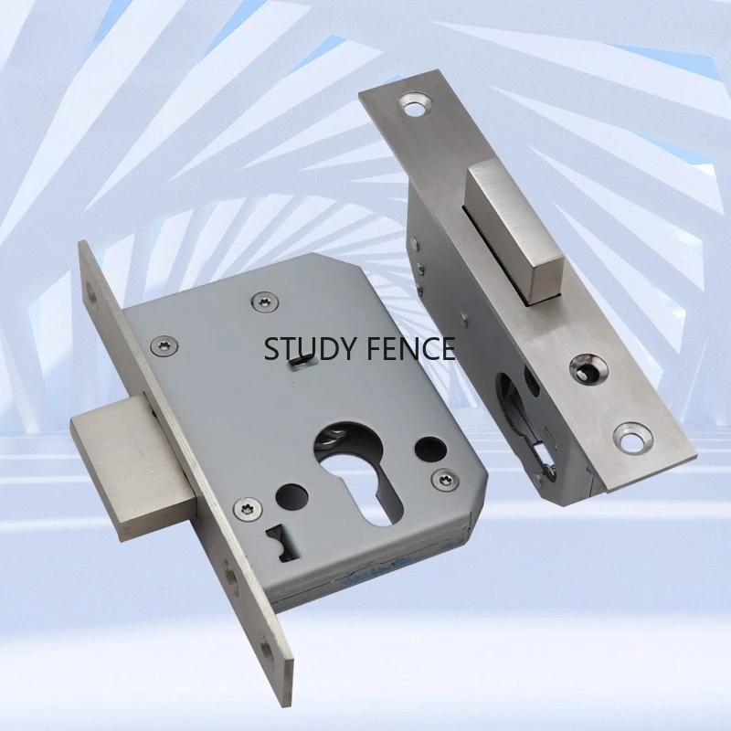 1pc 304 Stainless Steel Single Tongue Lock Body Indoor Door Lock Body Fireproof Door Lock Body Excluding Keys Household Hardware