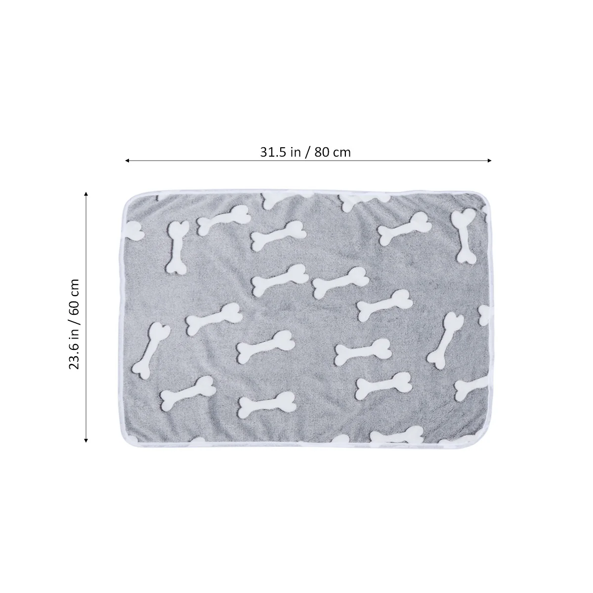 

Cartoon Bone Pattern Dog Blanket Thick Warm Cushion Pet Mat Adorable Soft Blanket for Pet Dog Cat Size M Grey Warm Cushion