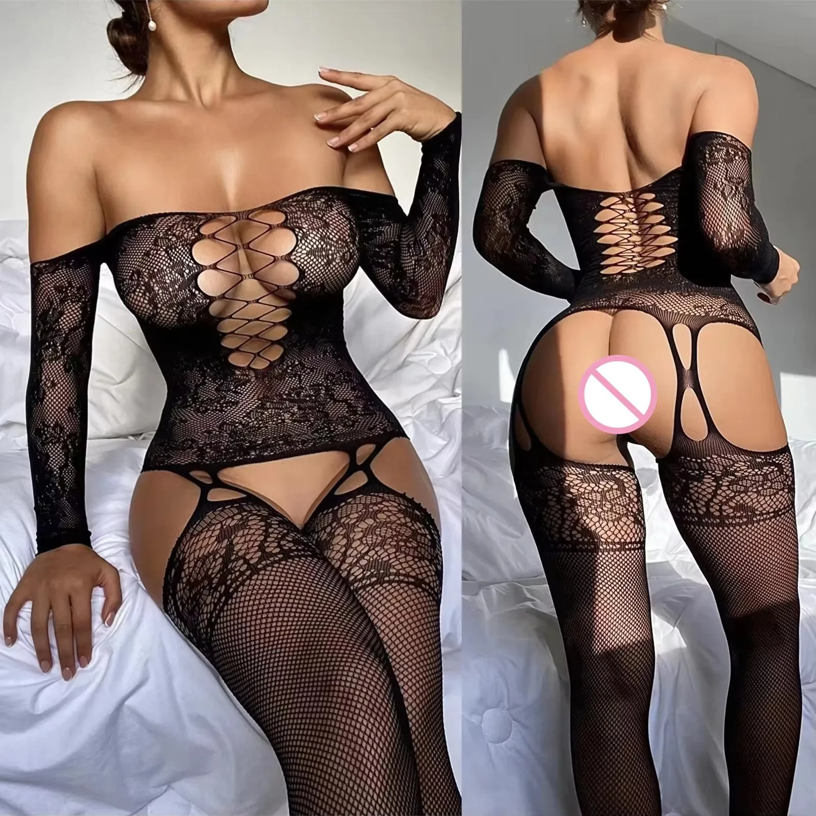 

Сексуальное черное нижнее белье для взрослых, боди, женское порно, эротическая одежда для сна с вырезами, комбинезон, латексные костюмы Lenceria Mujer