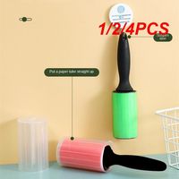 1/2/4PCS Reusable Sticky Roller For Cleaning Clothes Cat Dog Hair Clean Brush Washable Silicone Dust Lint Wiper Remover