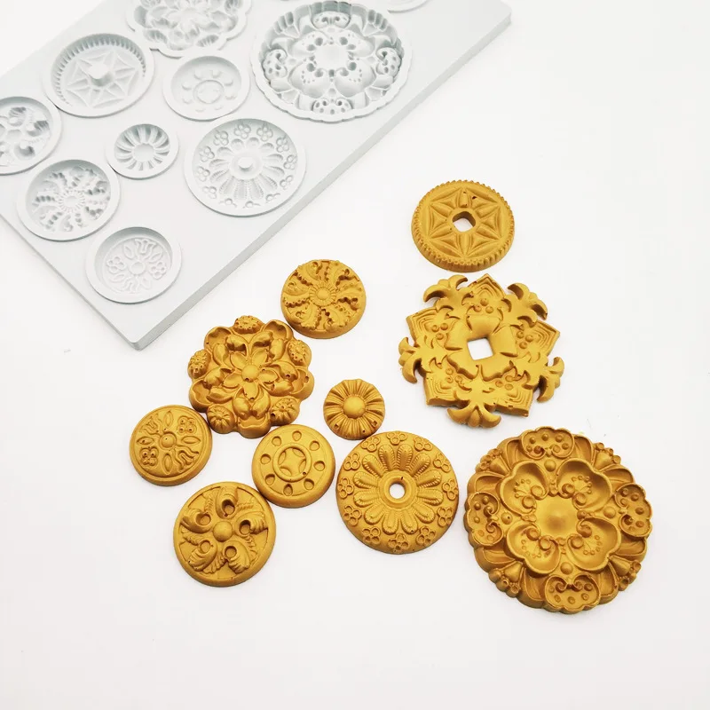 GX267 Round Deco Shaped Silicone Candle Aromatherapy Decoration Mold DIY Gypsum Resin Epoxy Craftwork Mould