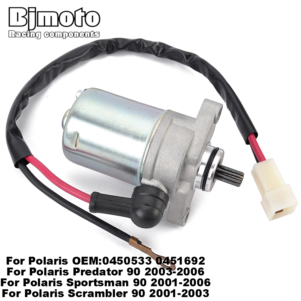 Motor de arranque para Polaris Outlaw Predator 50 Sportsman 90 Scrambler 90X 0453848 0454951 0450533 0451692 Motor de arranque eléctrico