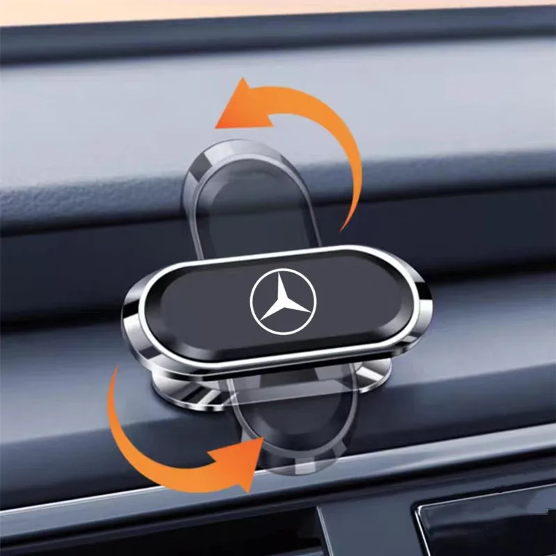 Magnetic Car Phone Holder 360 Rotatable Mini Strip Shape Stand For Mercedes Benz B/C/E/S Class A Class C200L GLC GLK CLA