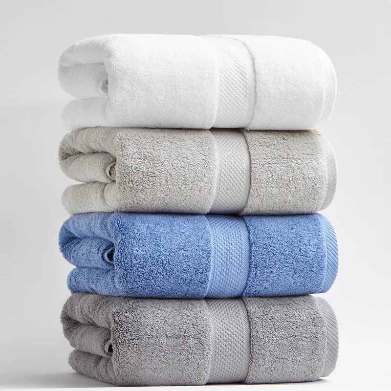 80x160cm 800g Plus Large 100% Cotton Thickened Solid Color Bathroom Adult Bath Towel