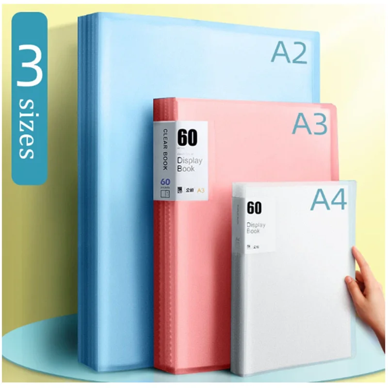 A3 8k Storage Picture Album Folder File Folder Storage Organizer Children's Art Drawing Paper Preservation Office Folders