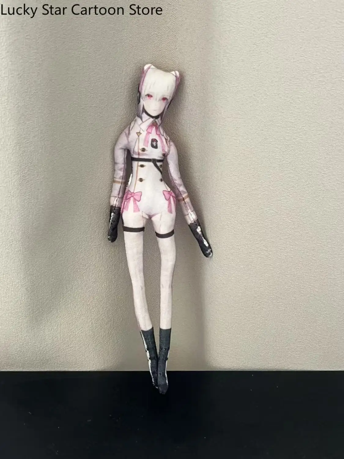 Kawaii معاقبة: رمادي الغراب لونا تأثيري الكرتون نقل الأيدي قدم دمية Maumet لديها سلك حديد الهيكل العظمي Otaku هدية الهالوين