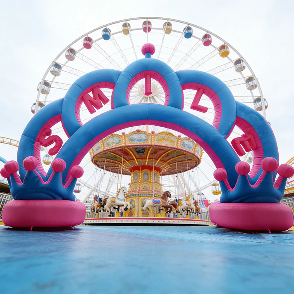 

Гигантская надувная арка с короной, свадебные украшения, входные ворота для мероприятий на открытом воздухе