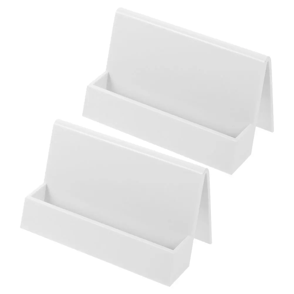 

2Pcs Business Storage Rack Desk Organizer Compact Size Durable Desktop Business Card Holder Material Memo Card Holder Office
