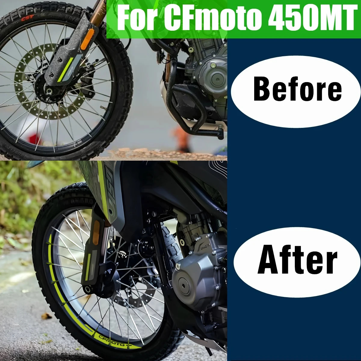 

Для CFMoto 450 MT наклейка на колесо 450 MT IBEX 450, ступица обода, встроенные светоотражающие наклейки, водонепроницаемые аксессуары для мотоциклов