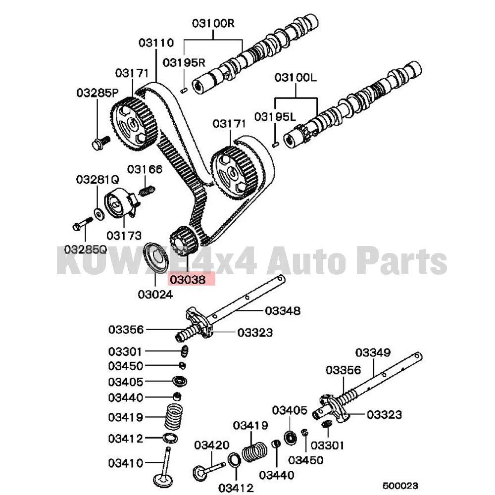 6G72 Engine Crankshaft Camshaft Drive Sprocket for Mitsubishi Pajero Montero L146G 2 MK2 V13 V23 V33 V43 3.0L 1990-2003 MD100568