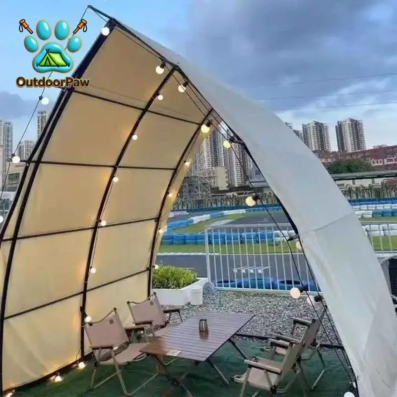 3x3x2.5m Wilderness Restaurant Tents Camping Tent PVC Hotel Luxury Glamping Safari Resort Sailing Shape Hotel Tent