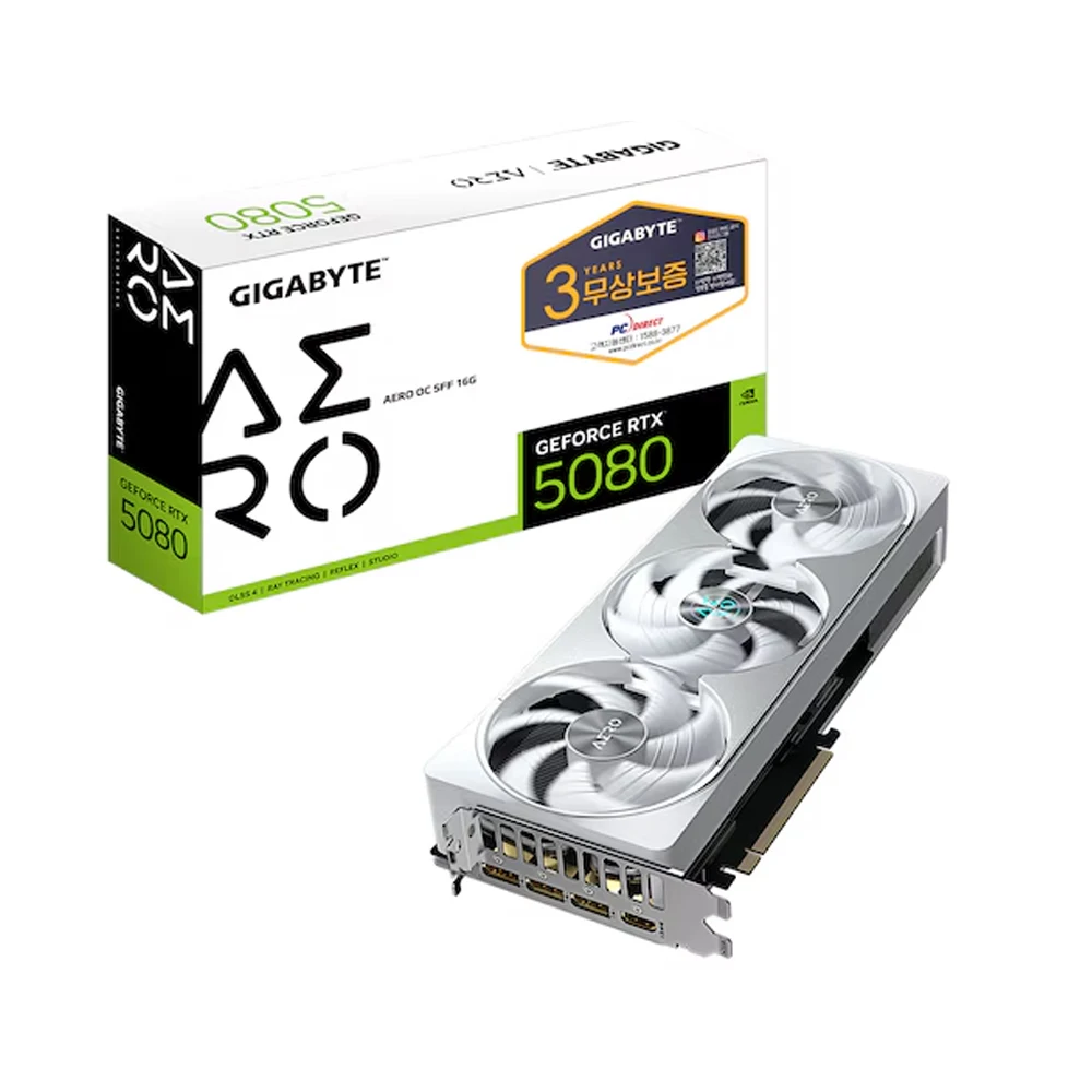 ●   جيجابايت Geforce Rtx 5080 Aero Oc Sff D7 16 جيجا بايت