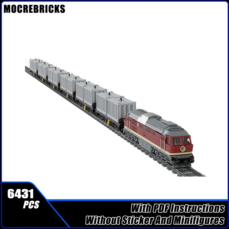 

MOC City Railways, грузовой контейнер, автомобиль, пассажирский поезд, строительные блоки, сборная модель, креативные детские игрушки, подарки