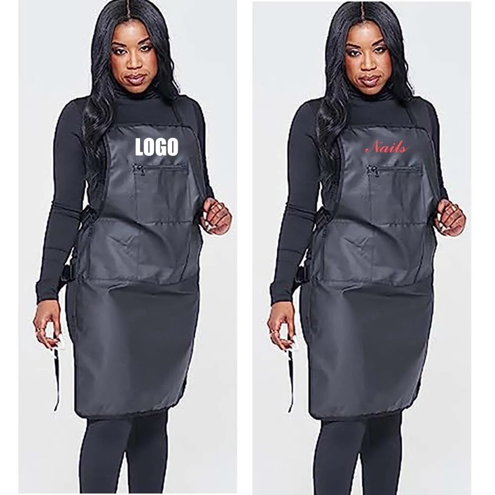 

Водонепроницаемый фартук со скидкой и 3-мя карманами на молнии, парикмахерская спецодежда, садовый фартук