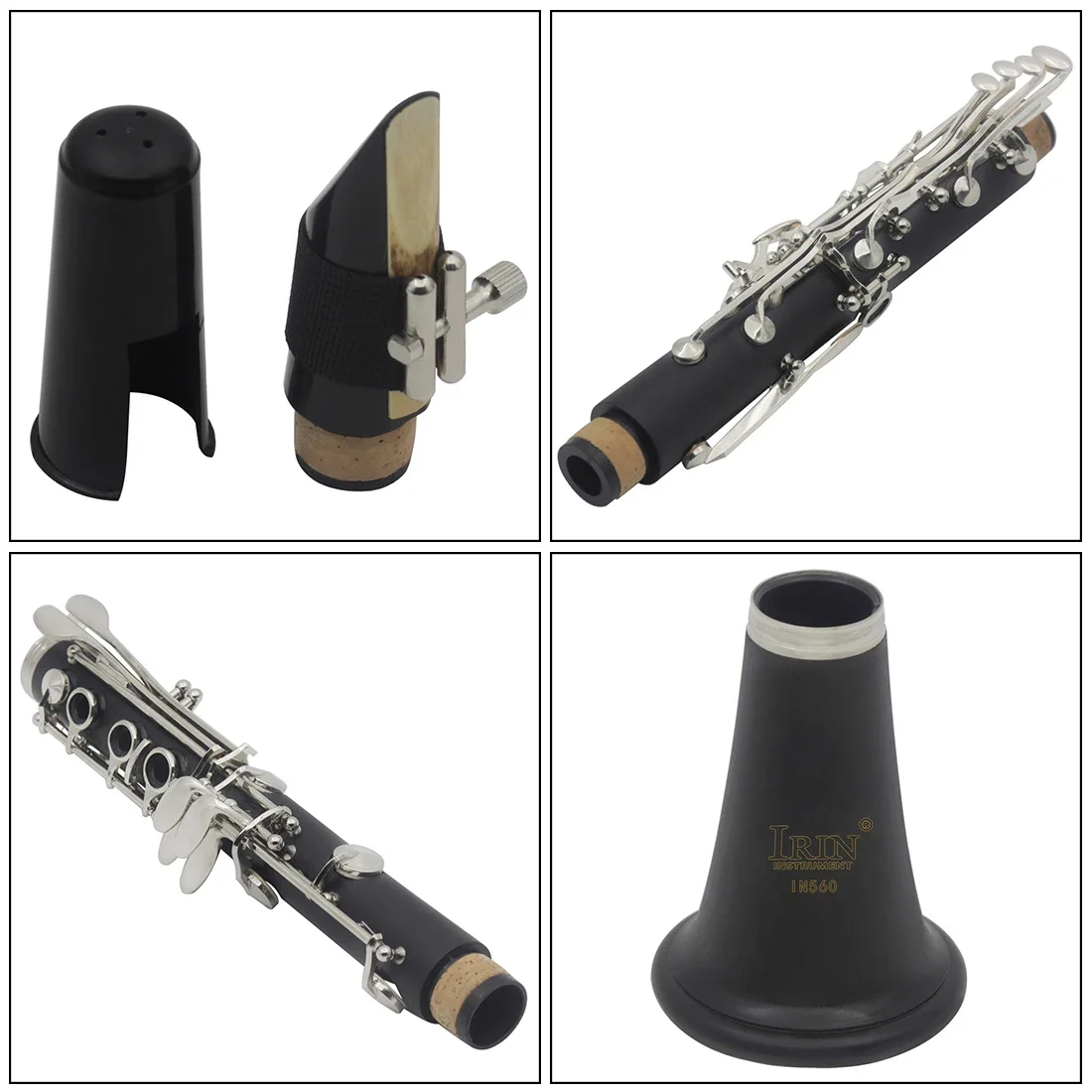 IRIN Bb Clarinet 17 Keys Bakelite Wooden Clarinette Black Grenadilla Professional Woodwind Instrument With Box Accessories Parts