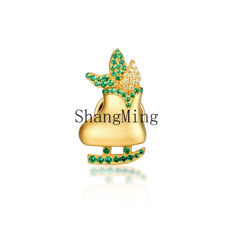 

PYH S925 sterling silver Christmas brooch high-end anti-light fashion small fragrant wind pin gift jewelry wholesale