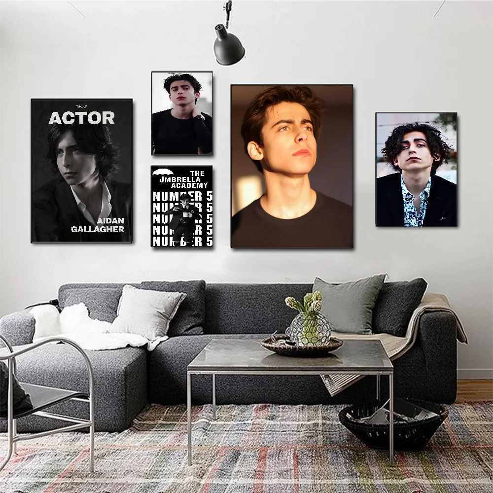 Aidan Gallagher Movie Sticky Posters Retro Kraft Paper Sticker DIY Room Bar Cafe Aesthetic Art Wall Painting