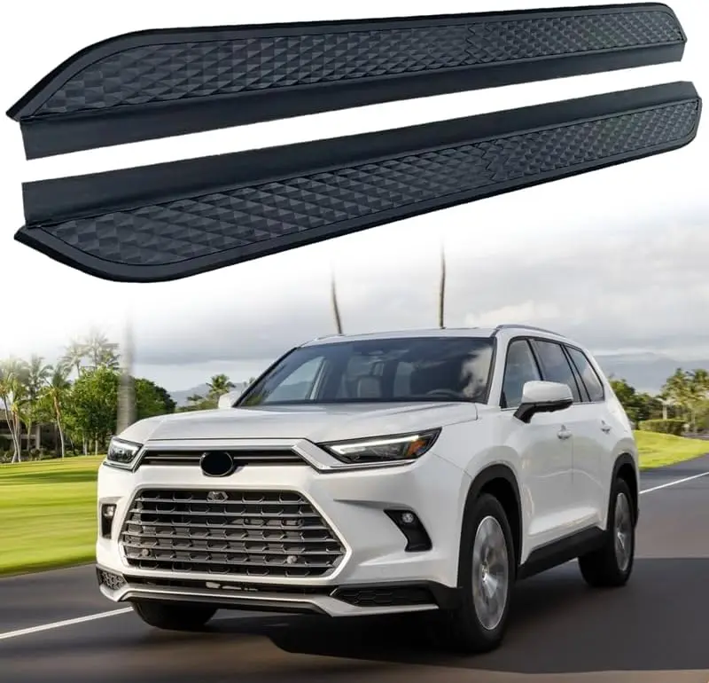 

2Pcs Running Boards Side Steps Pedal Nerf Bars Fits for Toyota Grand Highlander 2024 2025 Black Nerf Bar