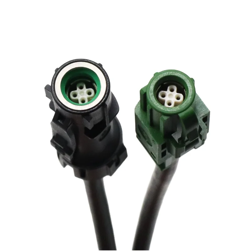 OEM/OEM Fakra  E CODE 4P FEMALE to  A CODE 4P WATERPROOF FEMALE 26AWG cable assembly