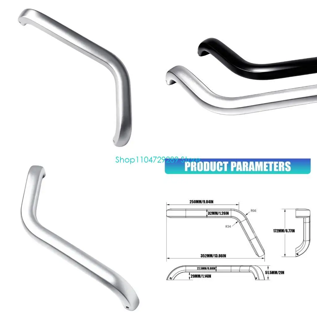 D8KE Upgrades Aluminum Handrail L Shaped Assist Bar for Camping Car Vessel Bath Area