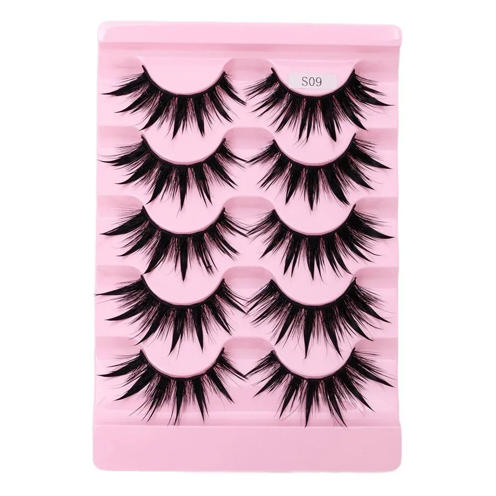 Wiederverwendbare weiche Bandverlängerung, handgefertigt, falsche Wimpern, thailändische nasse Wimpern, dünne, flauschige 3D-Faux-Nerzwimpern