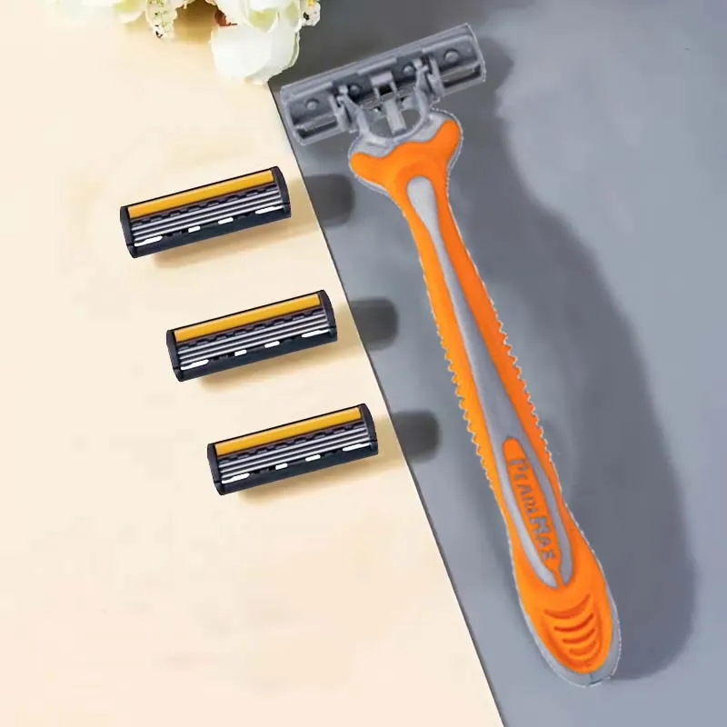 ماكينة حلاقة كلاسيكية للرجال بشفرات حادة ومقبض مضاد للانزلاق، أداة تجميل الوجه للرجال، هدية يجب اقتناؤها لعيد الحب #3