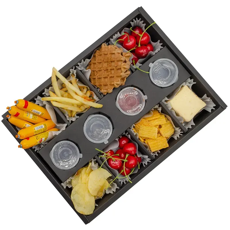 Picnic box, disposable bento, kraft paper packaging, with lid, spring outing, camping, outdoor sushi, Internet celebrity barbecu