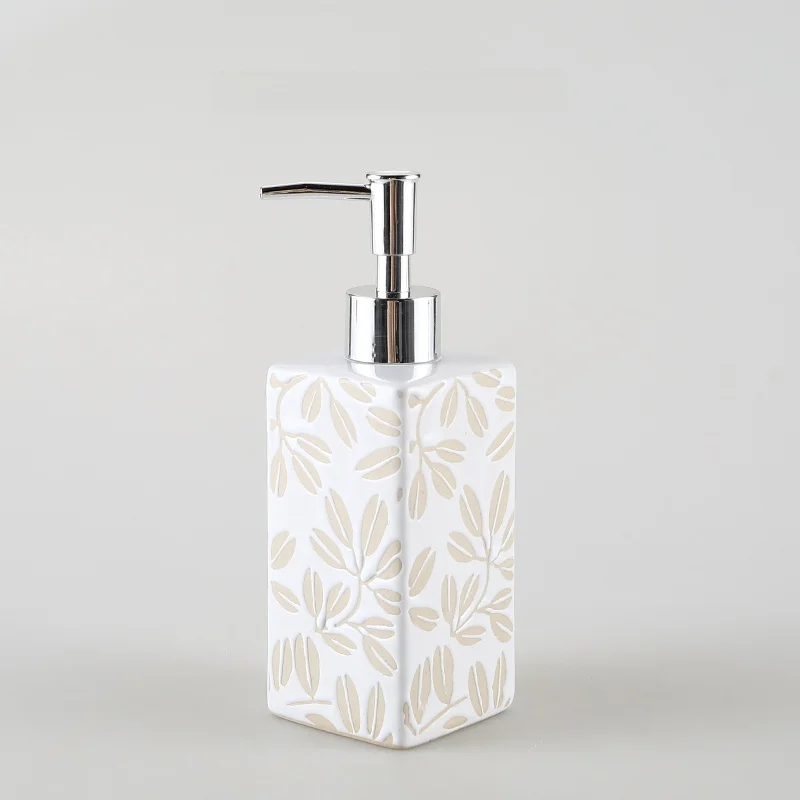 Dispensador de Jabón Líquido de Cerámica Creativo KULE HOME para Baño de Hotel, Uso Comercial, Botella para Desinfectante de Manos y Ducha