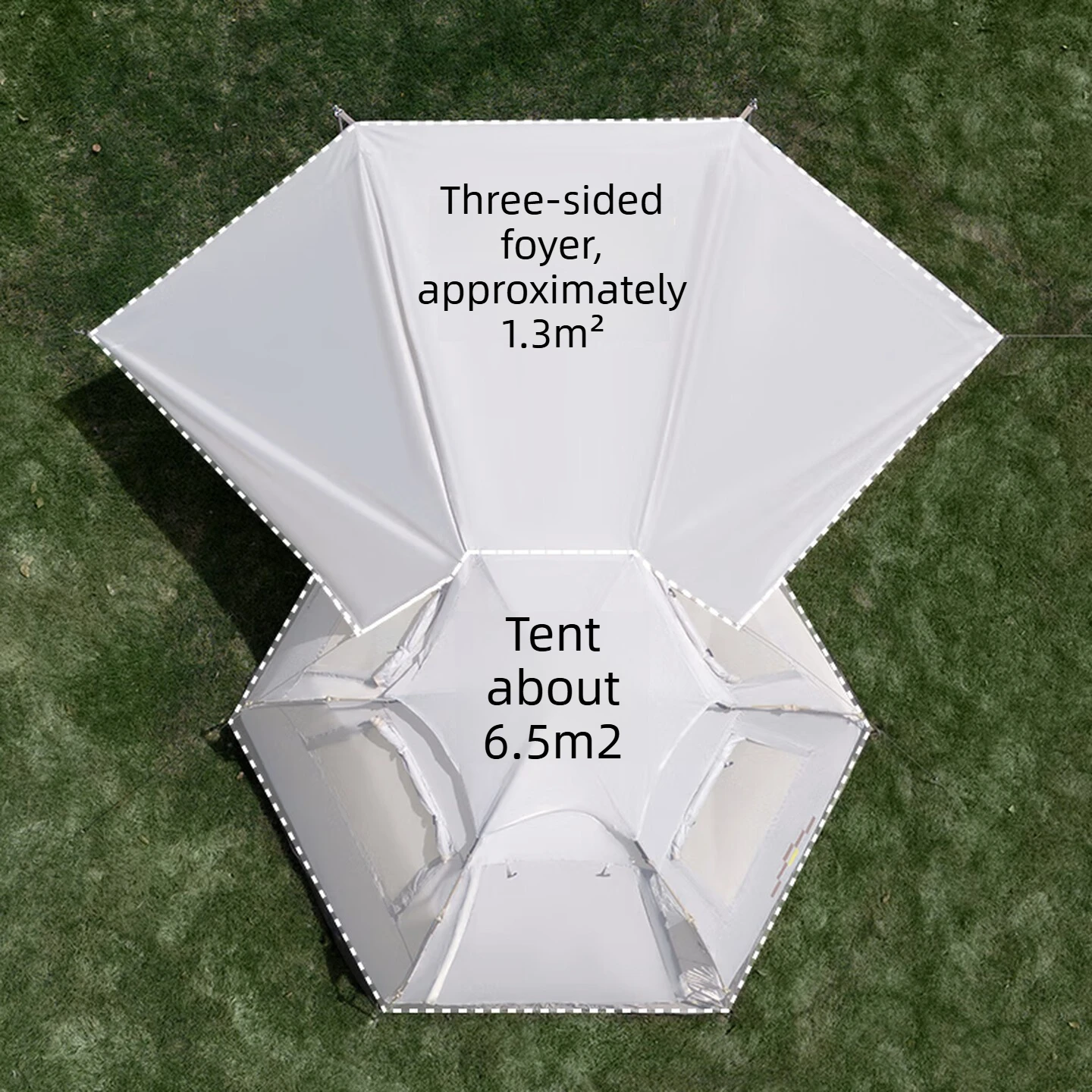 Tenda da Campeggio Esterna Monocamera con Veranda, Montaggio Automatico One-Touch, Parasole Portatile, Riparo Impermeabile per Spiaggia, Campeggio ed Escursionismo