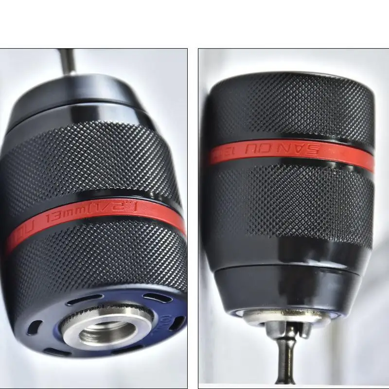 

13mm Keyless Drill Chuck Metal Heavy Duty 1/2-20UNF Ratchet Chucks Hex Shank/SDS/Socket Square Female Adaptor Hardware Tool