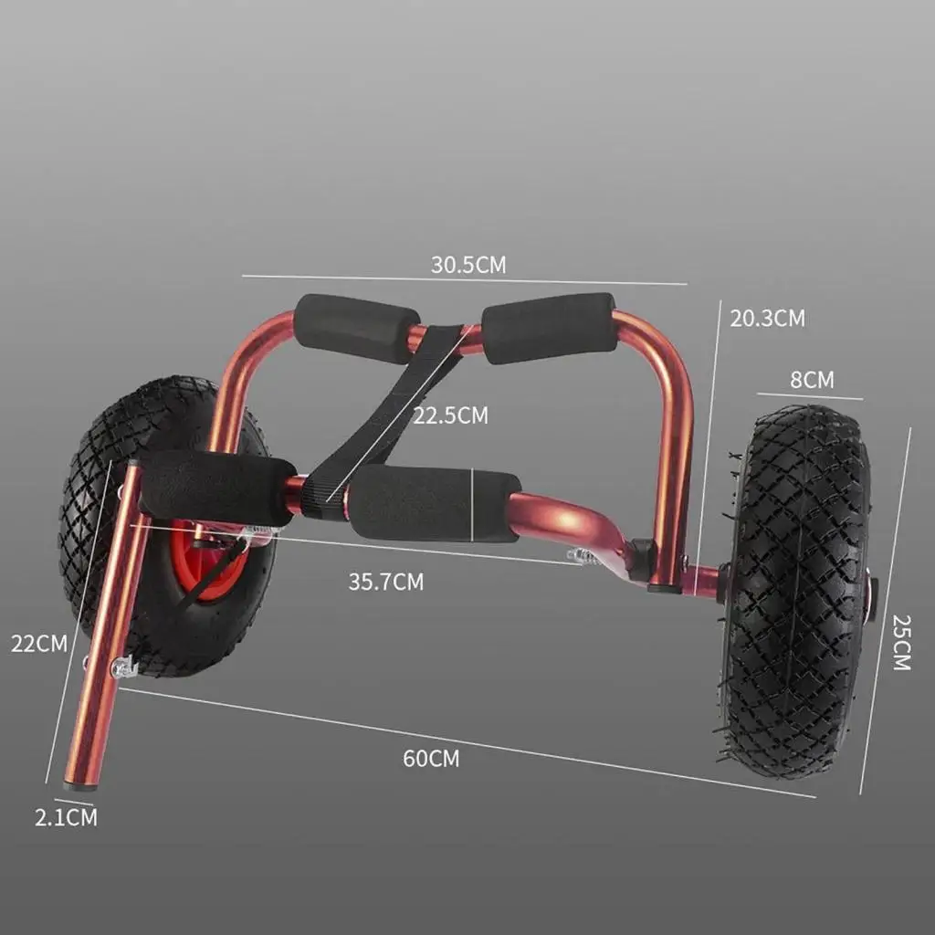 Adjustable Kayak Cart Folding Aluminum Trolley Boat Accessories for Inflatable Canoe Beach Transport