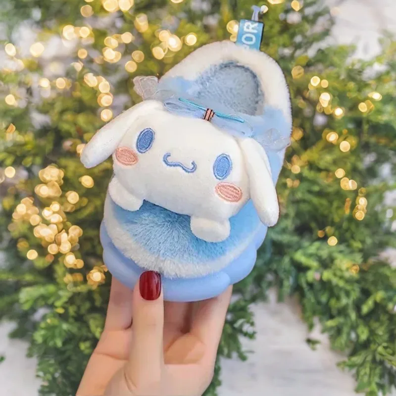 

Winter Warm Cute Cartoon Indoor Mule Soft Non-slip Fluffy Slippers For Kids Teen Boys Girls Children Home Cotton Shoes Size 24-4