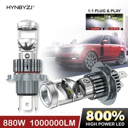 HYNBYZJ 1:1 Wireless H7 Mini LED Projector Lens H11 9005 Canbus Plug&Play H4 Automotive Projector 6000K Led lights for Car