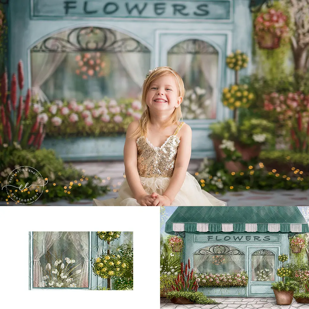 

Flower Shop Photography Backdrop Spring Floral Plants Kids Baby Photocall Decor Props Child Girls Adult Studio Backgrounds