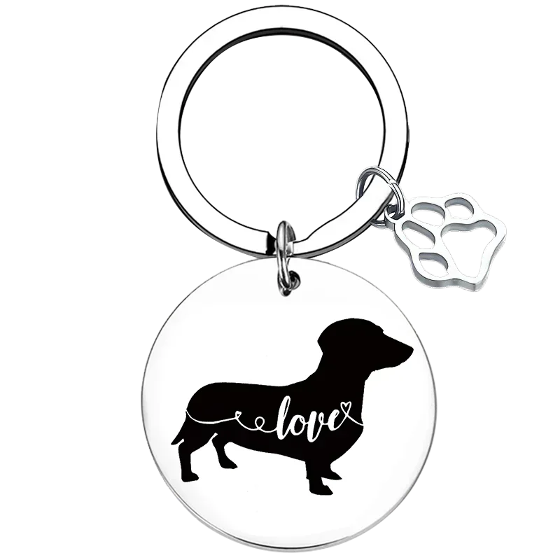 Hot Dog Dachshund Keychain Dachshund Mom Gifts Key Rings animal Dachshund Lover Gifts