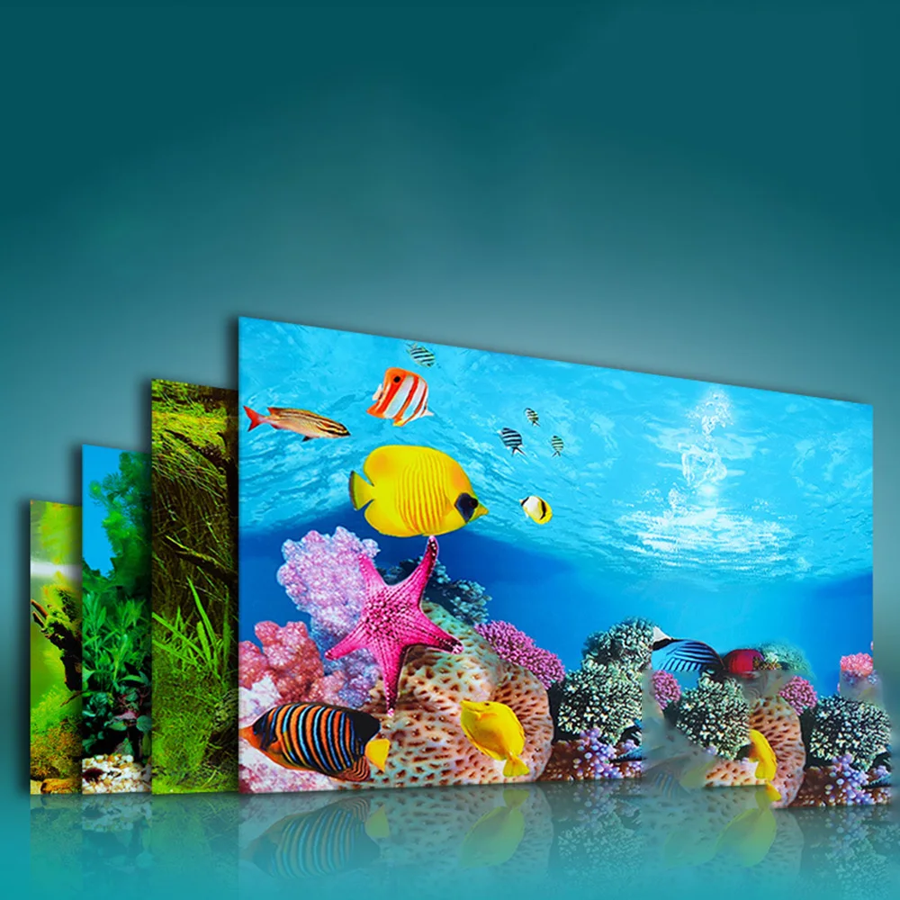 

Aquarium Background Sticker Decoration Fish Tank Landscape Sticker Poster Background for Aquarium Ocean Plant Aquascape Painting