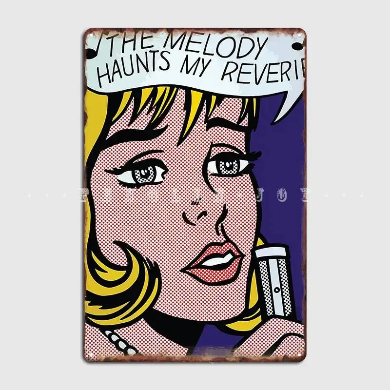 Vectorised And Reworked Roy Lichtenstein Metal Sign Cinema Living Room Cinema Classic Mural Painting Tin Sign Posters